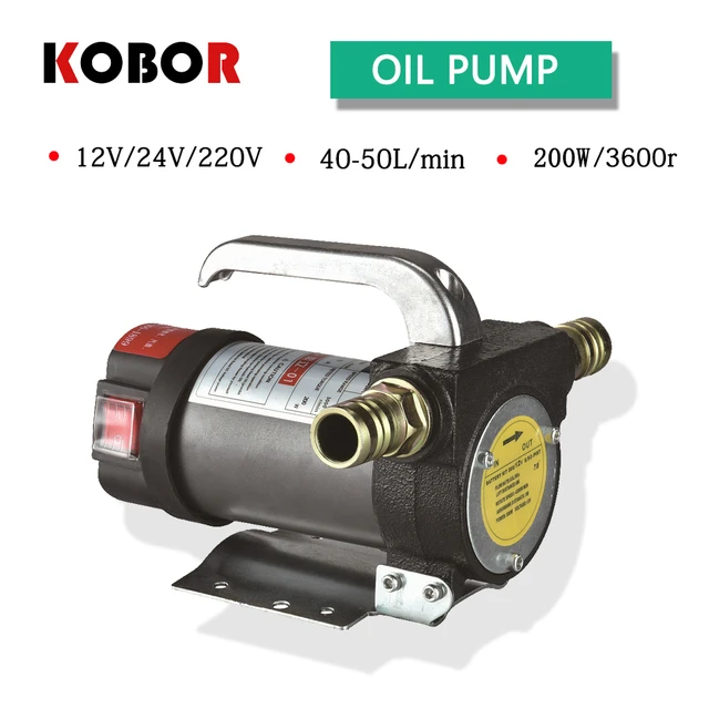 Oil Pump Dc 12v/24v 200w 50l/min Electric Automatic Transmission High Speed Diesel  Fuel Transfer Oil Suction - Pumps - AliExpress