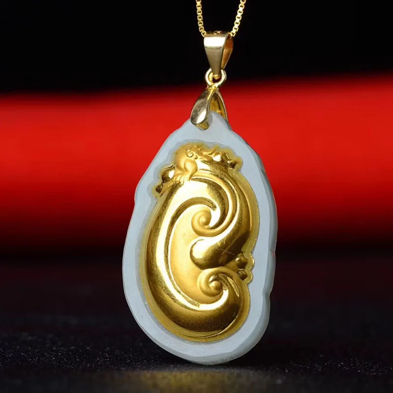 

Jadery Natural Jade Necklace Pendant Gold Plated Wishful 925 Sterling Silver Chain Long Necklaces For Women Black Friday Deals