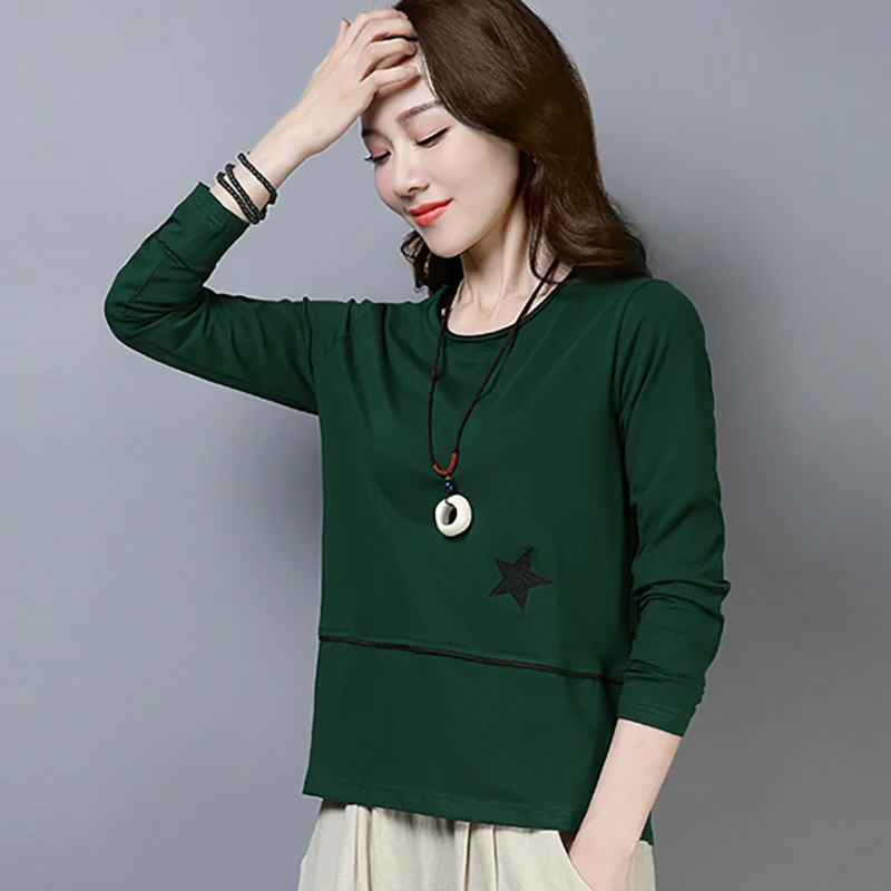 Shintimes Poleras De Mujer Moda 2019 T Shirt Femme T Shirt Women 2019 T-Shirt Long Sleeve Casual Woman Tshirt Korean Clothing