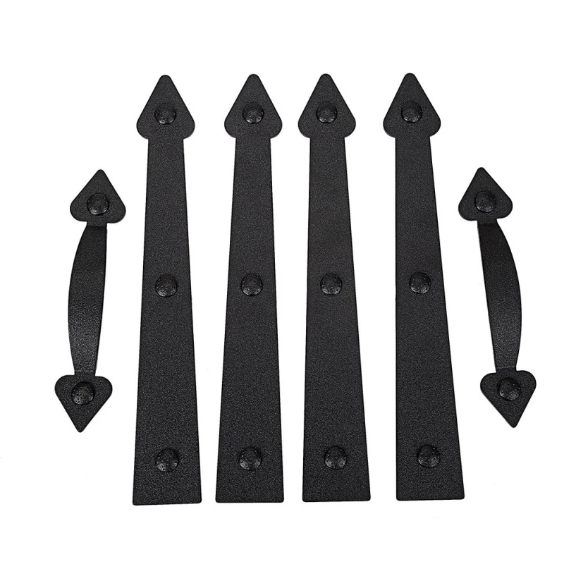 6pcs Set Magnetic Garage Door Handle Black Decorative Hinges Hardware Sets Openers Home Garden Hotel Tool Door Handles Aliexpress