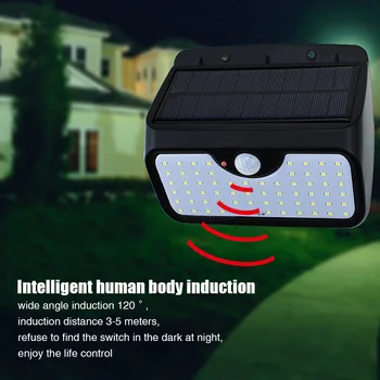 

Alarm Infrared Induction Outdoor Waterproof Park Motion Sensor High Brightness 3 Modes Pathway LED Solar Light Patio Wall Mount