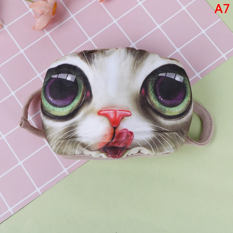 Милая хлопковая Пылезащитная маска для лица с рисунком аниме Kpop Lucky Bear Dog Cat для женщин и мужчин муфельные маски со ртом для лица - Цвет: 7