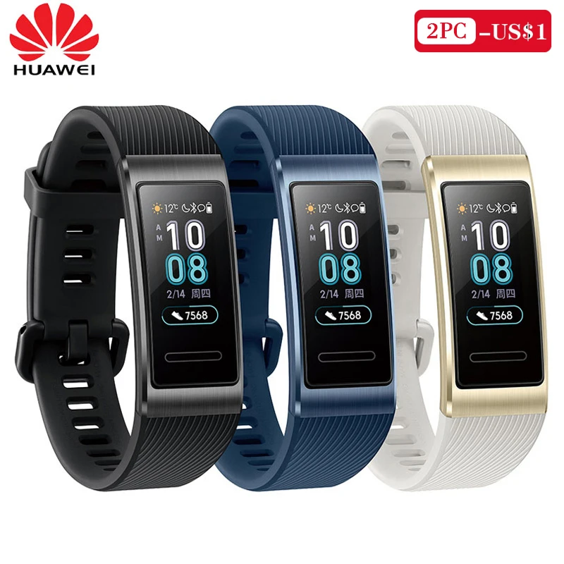 

Huawei Band 3 Pro Band 3 Smart Bracelet band 3 0.95 inch Tracker Swimming Waterproof Bluetooth Fitness Tracker Touch Screen