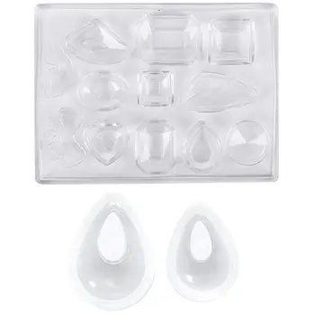 

1Pcs Cabochon Small Silicon Earring Necklace Pendant Mold & 2pcs Silicone Mold Trays ,with Hole