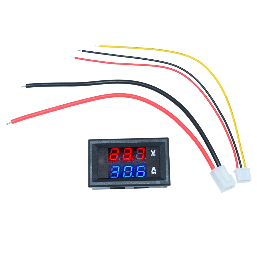 Mini 5 Wires Digital 0.28'' DC 0-100V 10A Voltmeter Ammeter Volt Amp Voltage Current Meter Tester Panel Dual LED Display