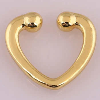 

Authentic S925 Shine Open Heart Ear Cuff Earrings For Women Wedding Gift fit Lady Jewelry