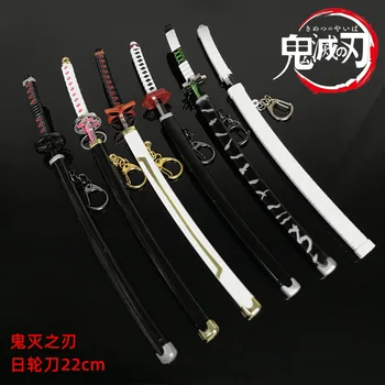 

22cm Anime Demon Slayer Kimetsu no Yaiba keychain Kamado Nezuko Kamado-Tanjirou arms Accessories Pendant Keychain KeyRings