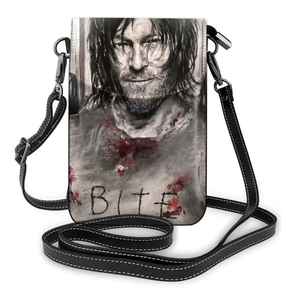 Сумка на плечо The Walking Dead, кожаная сумка, многофункциональные женские сумки с принтом, Сумочка через плечо - Цвет: Bite Me