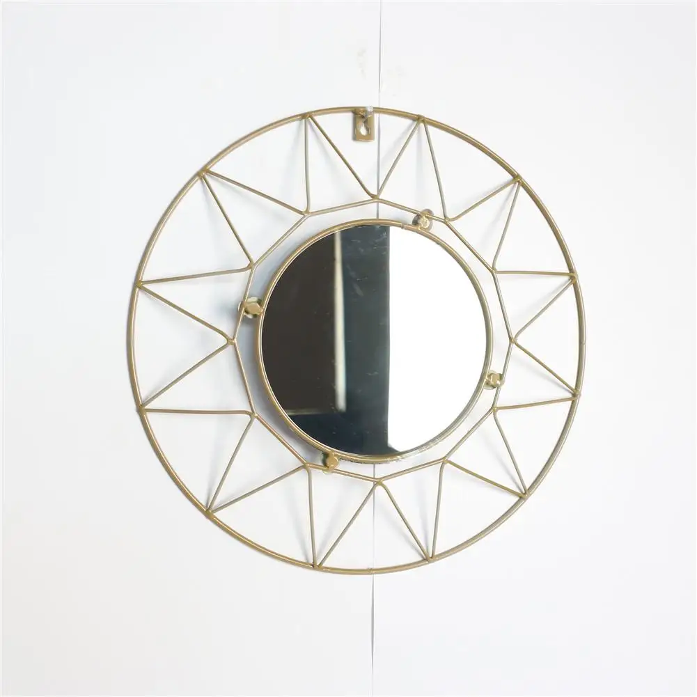 Металлическое настенное зеркало в европейском стиле круглое декоративное зеркало для гостиной офисные украшения инструменты