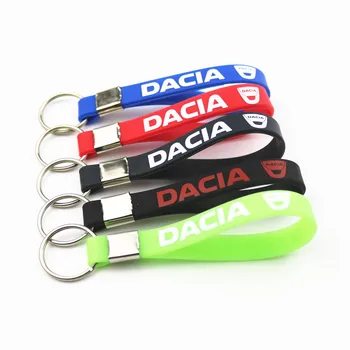 

Car Sticke Luminous Silicone Emblem Badge Car Key Ring For Dacia Duster Logan Sandero Fiat Abarth Car Styling Accessories