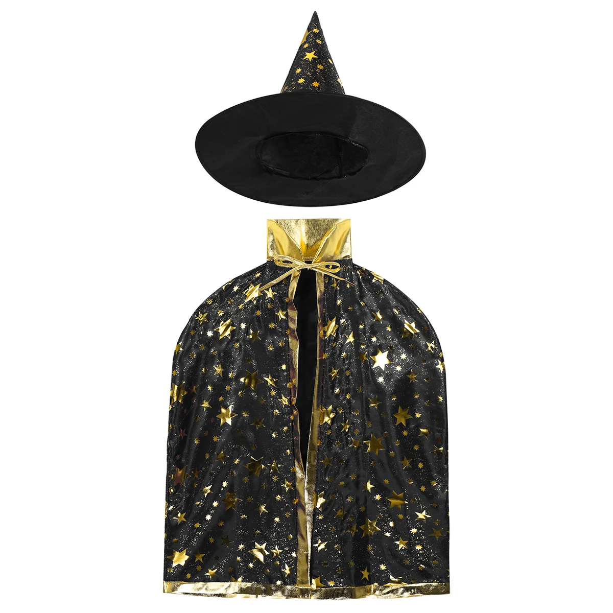 

Children Halloween Costumes Wizard Witch Cloak Cape Robe With Pointy Hat Girls Boys Cosplay Halloween Carnival Party Supplies