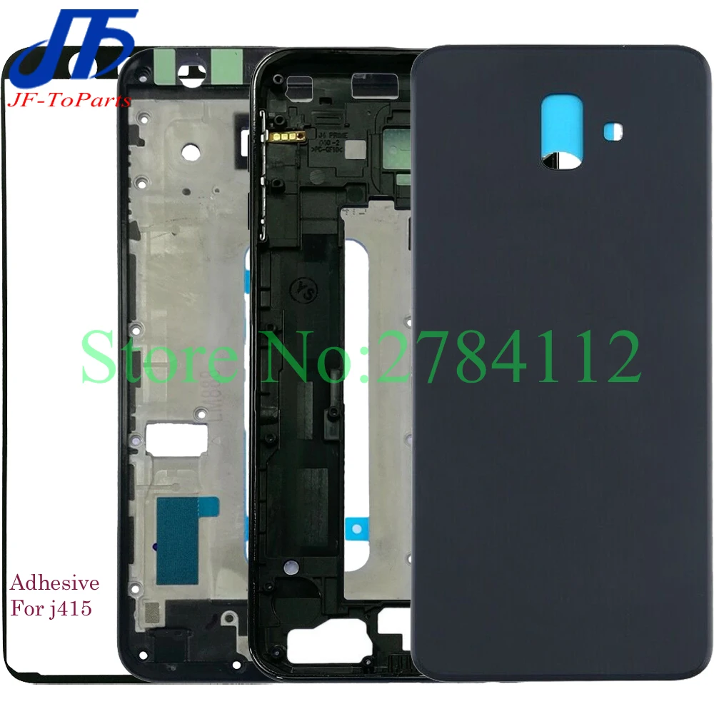 5 шт. для samsung Galaxy J4 Plus J415 J4+/j6+ j610 полный корпус ЖК-панель Крышка средняя рамка батарейный чехол Замена двери - Цвет: 5x j415 gold