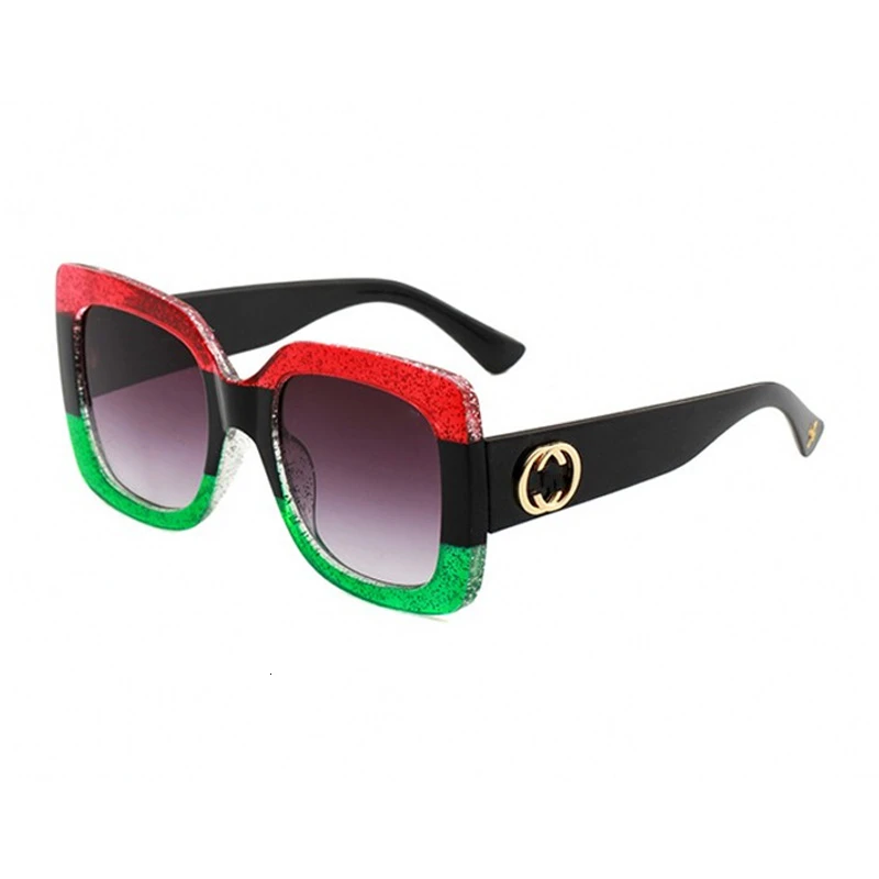 Стиль, роскошные брендовые дизайнерские солнцезащитные очки для женщин, женская квадратная оправа, пчелиные солнцезащитные очки, красные, зеленые цвета, очки Oculos De Sol Gafas