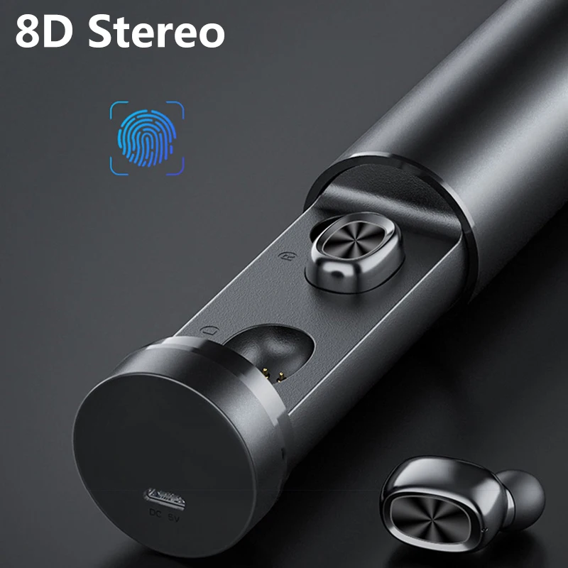 Наушники вкладыши TWS с Беспроводной наушники Водонепроницаемый 8D Стерео