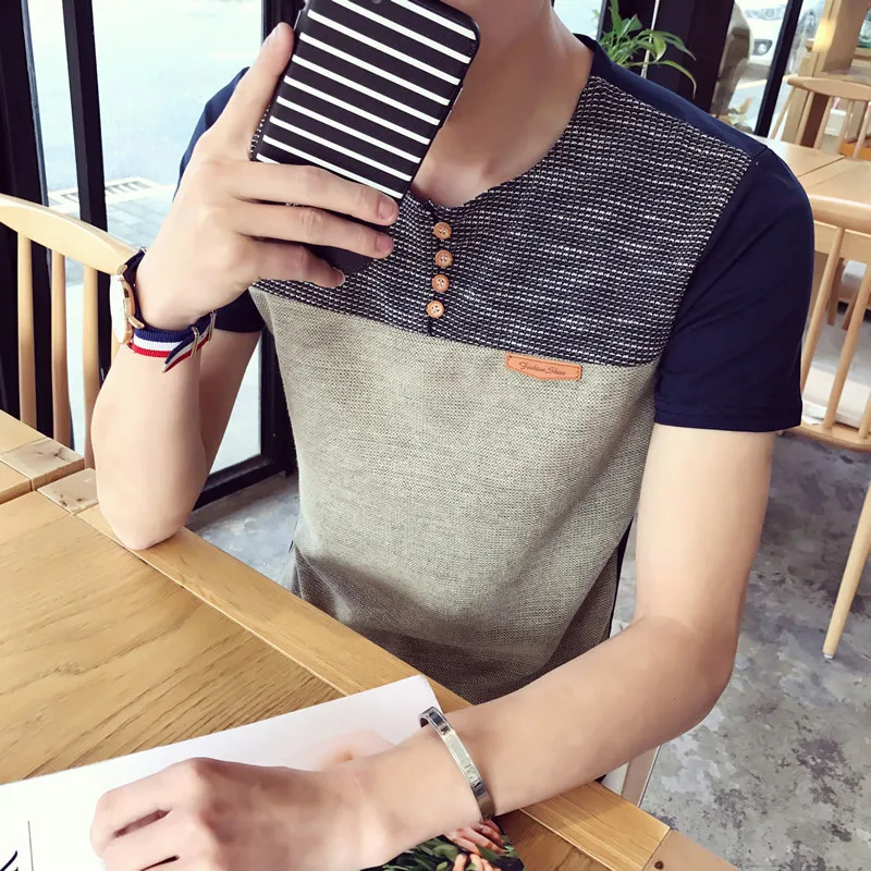 

Summer Wear New Style Short Sleeve T-shirt Men's Wear Men's Coat Large Size