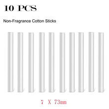 10 шт., 7X73 мм, без духов, хлопковая палочка, не Ароматизированная, хлопковый сердечник для автомобильного выхода, освежитель воздуха, автомобильный освежитель воздуха, освежитель воздуха