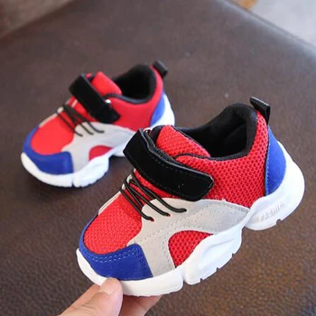 

Ortoluckland New Fashion Children Mesh Sport Shoes of Kids Soft Sole PU Leather Running Shoes Baby Sneaker Toddler Casual Shoes