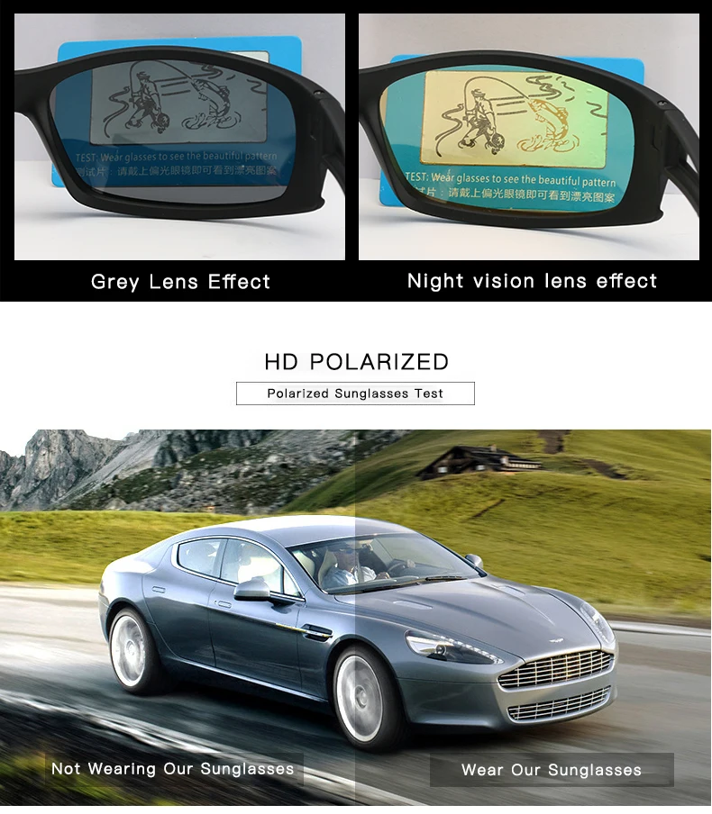 GOZLUGU мужские HD поляризованные солнцезащитные очки UV400 черная оправа пластиковые солнцезащитные очки женские Овальные спортивные очки Gafas De Sol 063
