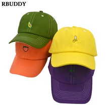 Хлопок авокадо банан зеленый фрукты Snapback Кепка для мужчин женщин хип хоп папа шляпа бейсбольная Кепка Bone Garros