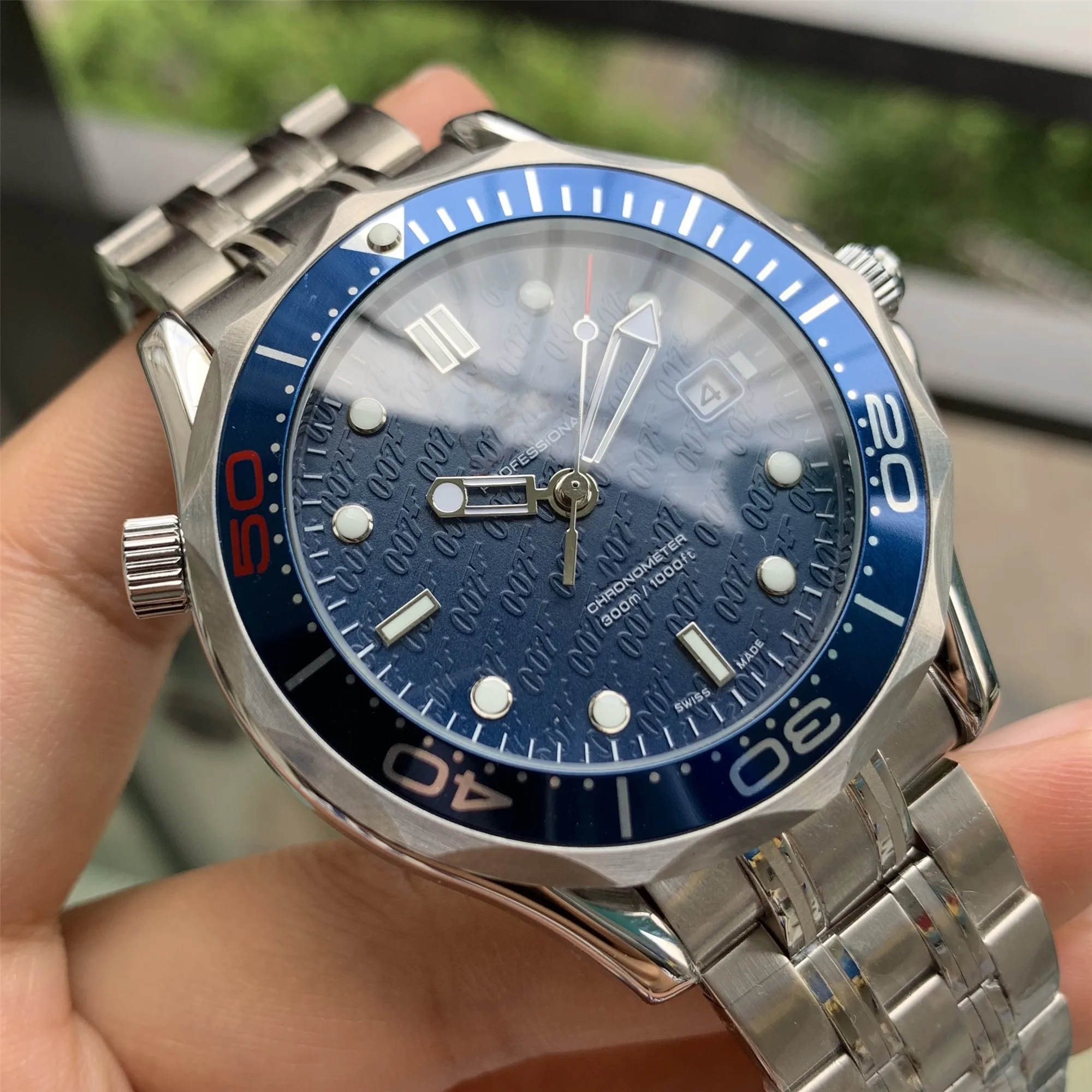 

New Luxury Brand Mens Mechanical 300m 007 Automatic Designer Watch Men's Men Watches self-wind watches aaa Wristwatches