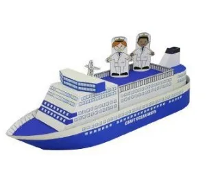 

Passenger ship 3D paper model Parent-child DIY Ship paper model Kindergarten handmade origami Children's puzzle development