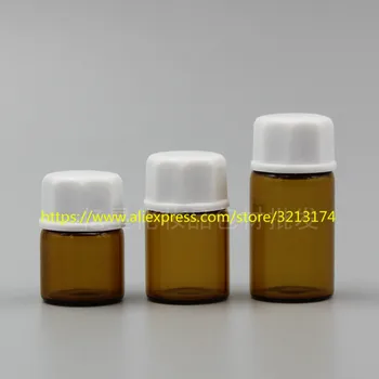 

wholesale 1ml 2ml 3ml 5ml brown glass bottle, mini sample perfume essential oil Aromatherapy Liquid Pipette Refillable Bottle