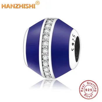 

2021 Summer Collection 925 Sterling Silver Round Charm Beads With Enamel CZ Fit Original European Charms Bracelet Jewelry Making