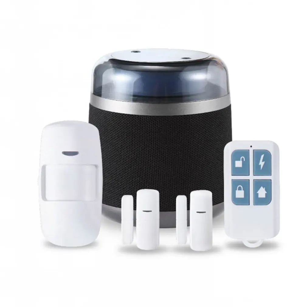 Smart Home Multi-function BT Speaker Alarm Set Wifi Alarm 433 Wireless Anti-theft Alarm for Home Security Alarm System Kits