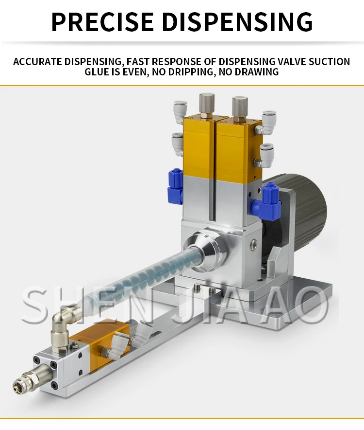Anti-drip electric stirring AB double-liquid dispensing valve lift-back suction