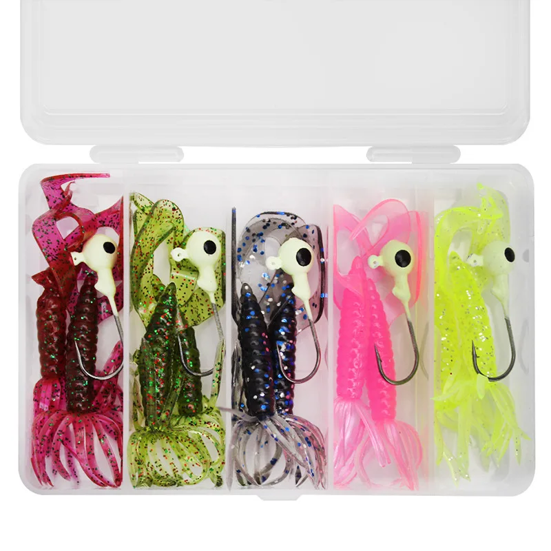 

Bionic Soft Maggot 7cm 1.8g Double-tailed Flower Head Sub-soft Bait Wholesale Fishing Lure Fishing Tackle Fish Set Bucktail Jig Fly Fishing