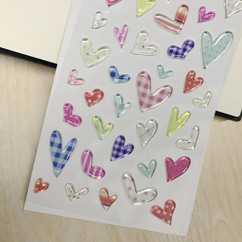 Stickers Stationery 3d Heart, Heart Stickers Scrapbooking