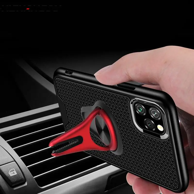 

YISHANGOU For iPhone 11 Pro Max 2019 XR XS MAX X Matte Soft Case Car Vent Stand Cover For iPhone 10 8 7 6s 6 Plus Coque Fundas