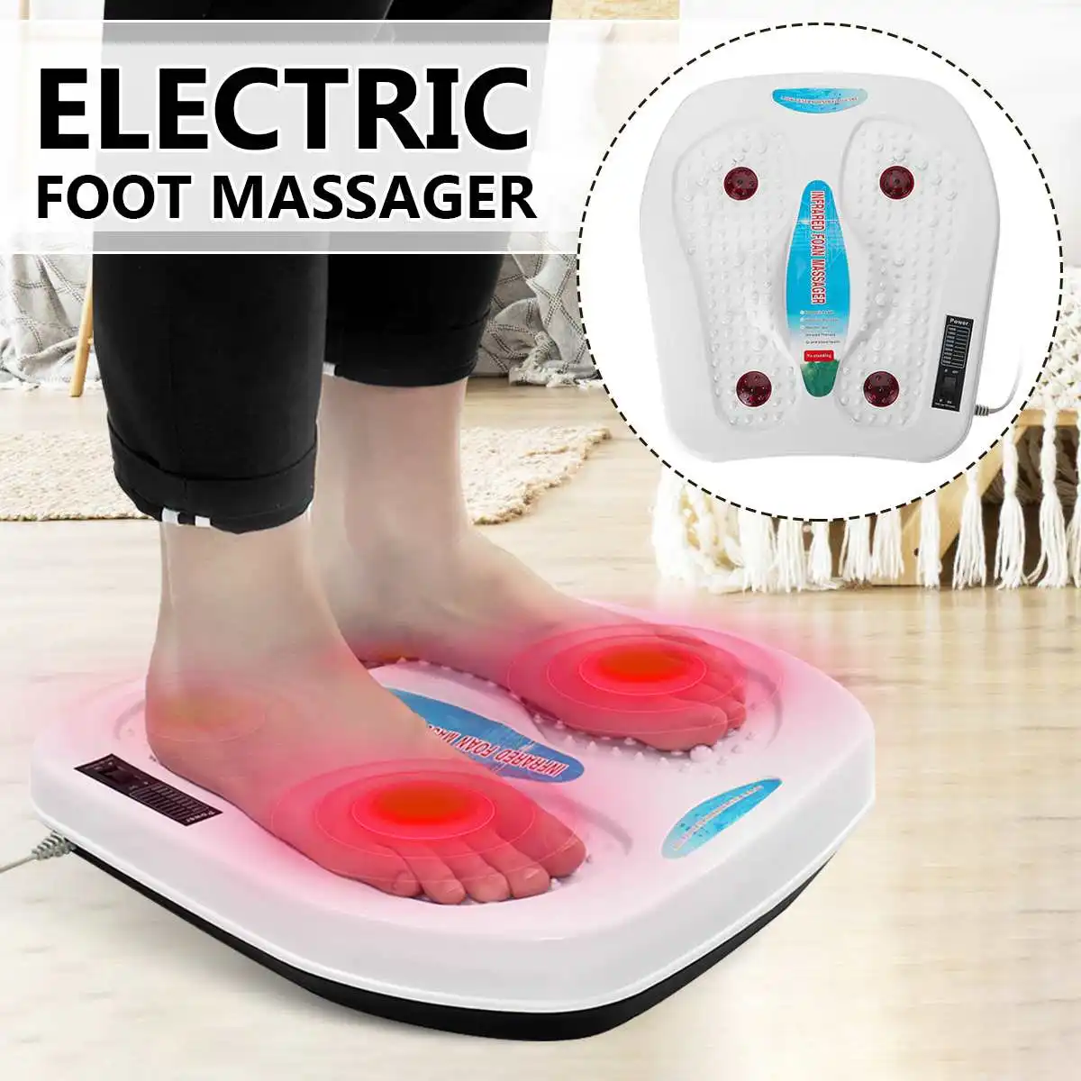 Automática de Massagem Cuidados com os Pés Infravermelho Reflexologia Podal Massageador Elétrico Máquina Terapia Circulação Aquecedor Spa 220v 6 Computers & Electronics