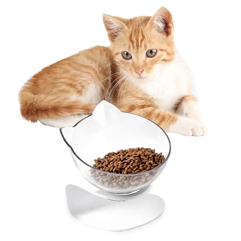 Прозрачные кошачьи уши в форме кормушка-миска для домашних питомцев нескользящий держатель для еды для собак кошек держатель для корма для домашних животных Кормушка для собак товары для кормления