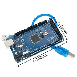 Мега 2560 R3 ATmega2560-16AU доска + USB кабель, совместимый с МЕГА 2560 (5 + 5 USB кабель)