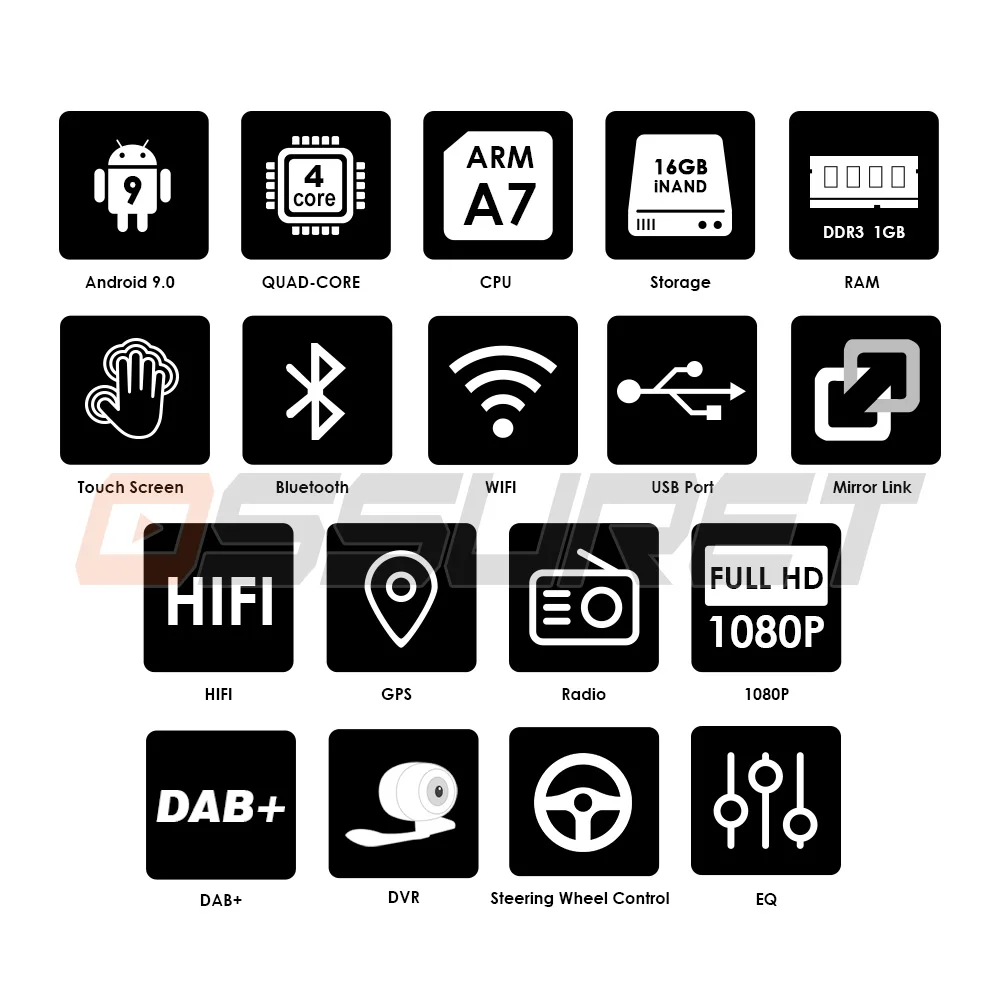 Автомагнитола 2 Din Авто Стерео gps Android 9,0 9 ''экран для V W/Volkswagen/POLO/Golf/Skoda/Octavia/Seat/Leon gps 4G DAB DVR OBD