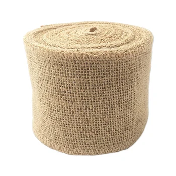 

8cm Wide Burlap Fabric Craft Ribbon,Length 10 Meters, for Wedding Event Party Christmas Home Decoration