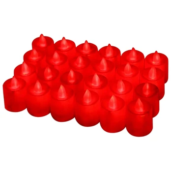 

New 24 Pack LED Tea Lights Candles,Flickering Flameless Tealight Candle,Battery Operated,Decoration for Christmas,Wedding Party