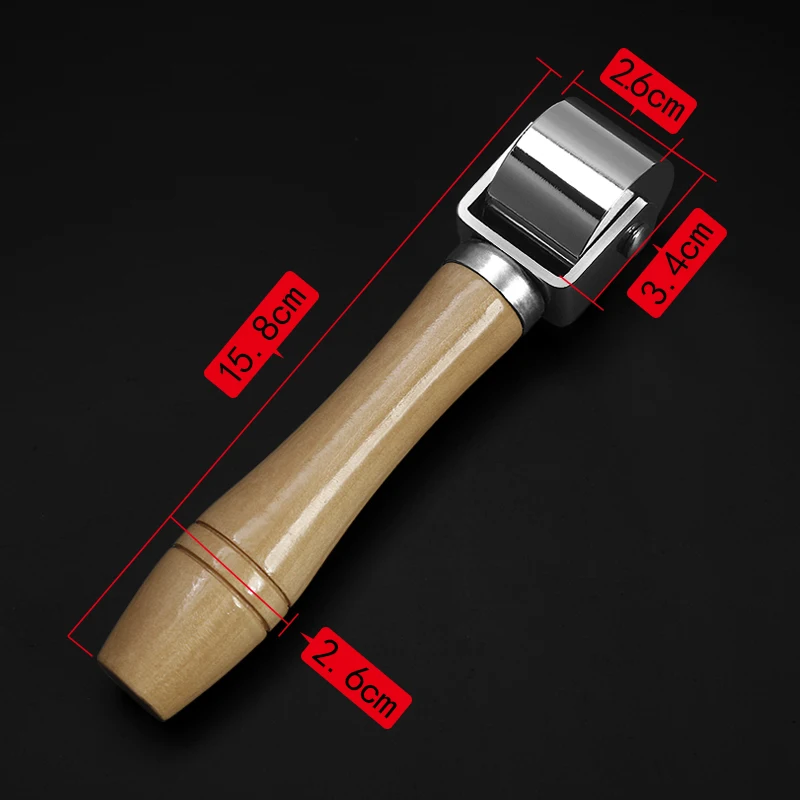 WUTA 26/60mm Press Edge Roller Leather craft Glue Laminating Tool Edge Creaser & Smoother Steel Iron Roller DIY Handmade