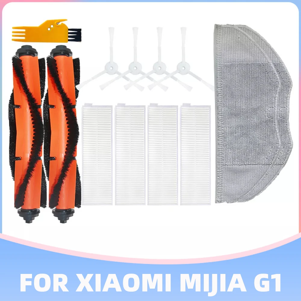 Compatible For Xiaomi Robot Vacuum Mop Essential Mijia G1 MJSTG1 Robotic Cleaner Main Roller Side Brush Cover Hepa Filter Rags for xiaomi mijia sweeping mopping robot vacuum cleaner styj02ym spare part pack side roller hepa filter main brush mop bpfire