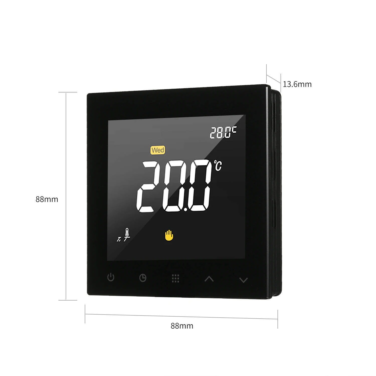 Умный термостат с wi-fi, терморегулятор для водяного пола, контроль температуры, сенсорный экран, цветной дисплей, программируемый с приложением, пульт дистанционного управления