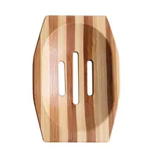 1pc Soap Box Natural Bamboo Soap Tray Holder Hollow Retro Soap Dish Soap Drain Rack for Home Dormitory Hotel