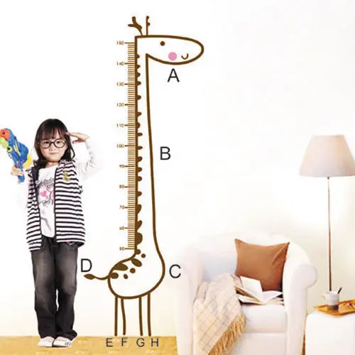 

Animal Giraffe Height Chart Measure Wall Sticker Children Nursery Decals Baby Kids Bedroom Home Decor