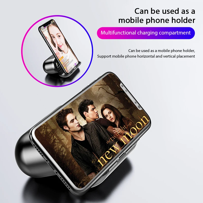  ACCEZZ TWS Bluetooth Earphone True Wireless Stereo Touch Control With Charging Box Power Bank Charger Phone Holder LED Display
