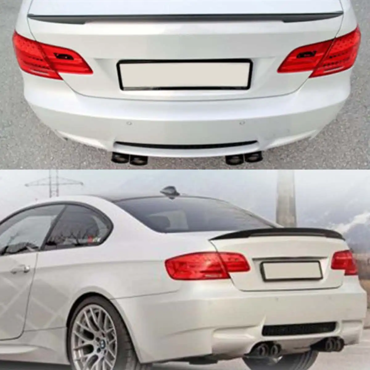 Rear Trunk Boot Lid Spoiler Wing Primer Grey Fiberglass Auto Replacement Parts Fit For BMW E92 328i 335i M3 2007-2013 Rear Trunk Boot Lid Spoiler Wing Primer Grey Fiberglass Auto Replacement Parts Fit For BMW E92 328i 335i M3 2007-2013