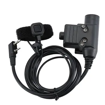 

U94 Dual PTT Cable Military Adapter Z113 Standard Version for Walkie Talkie Kenwood TYT F8 for BAOFENG 5R Radio Hunting