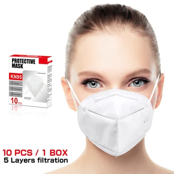 

50PCS Disposable Mask Mouth Mask Non-woven Melt Blown 5-layer Mouth Mask Freeshipping