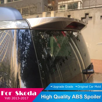 

AITWATT For Skoda Yeti Black Spoiler 2013 to 2017 High Quality ABS Plastic Car Rear Trunk Boot Wing White Spoiler Car Styling