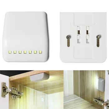 

2PCS 7LED Portable Wireless Cabinet Night Light Motion Sensor PIR Sensor Closet Under Lamp Universal Inner Hinge Wardrobe Light