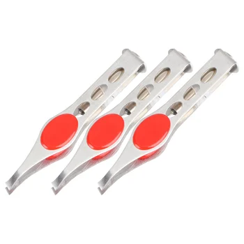 

3Pcs Stainless Steel Eyebrow Clip Eyebrow Clamp with LED light Eyebrow Tweezer Eyebrow Makeup Tools